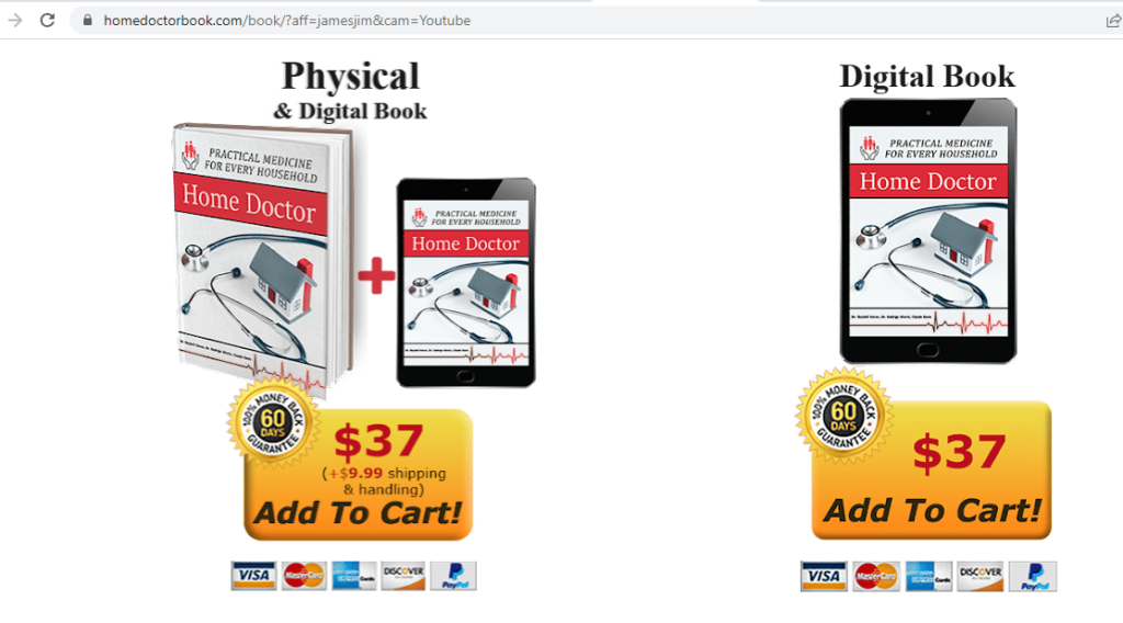 Home Doctor Book Purchase - $37 with 60-day money back guarantee