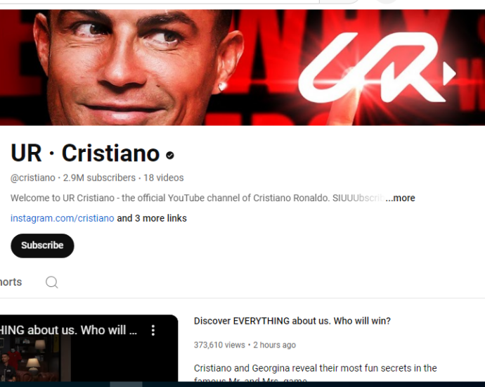 cristiano ronaldo youtube